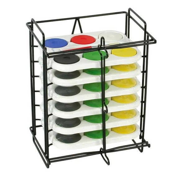 Jack Richeson 6 Well Palette Storage Rack, 10-3/8 H x 8-5/8 W x 10-1/2 L in