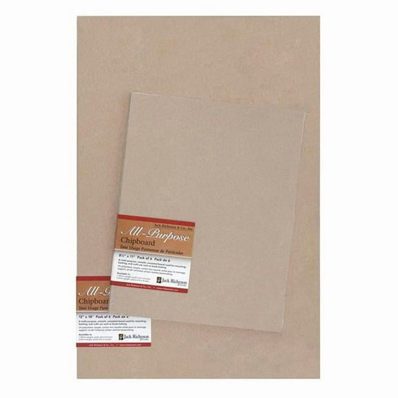 Jack Richeson 788001 8.5 x 11 in. All-Purpose Chip Board, Pack of 6