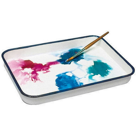 Jack Richeson Butcher Tray Palette, 7-1/2 x 11 in, Porcelain On Steel, White