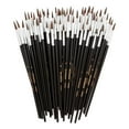 thumbnail image 1 of Jack Richeson Camel Budget Brush Assortment, Round Type, Short Handle, Assorted Sizes, Pack of 60, 1 of 3