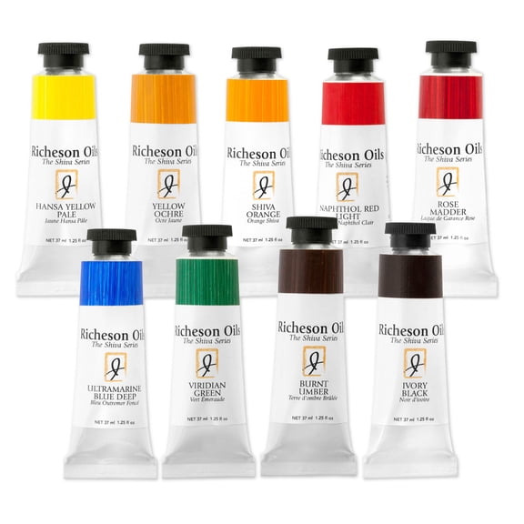 Jack Richeson & Co, Shiva Series Oil Paint Set - Essentials Set of 9