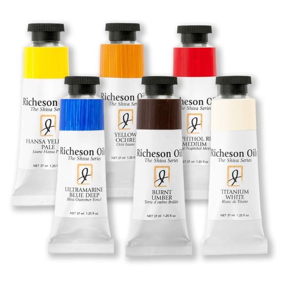 Jack Richeson & Co, Shiva Series Oil Paint Set - Introductory Set of 6
