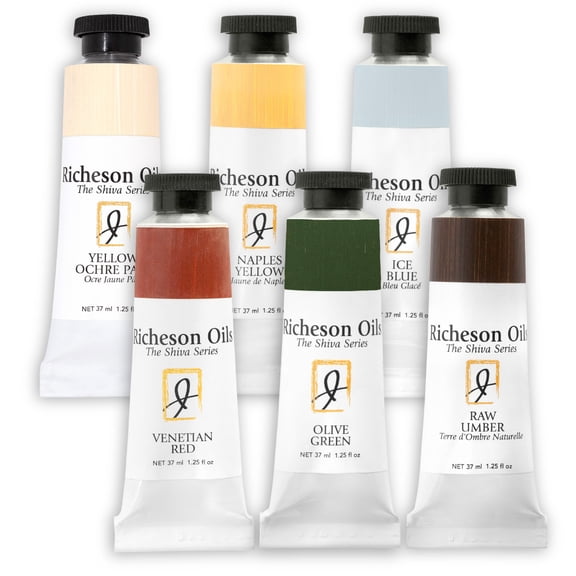 Jack Richeson & Co, Shiva Series Oil Paint Set - Neutrals Set of 6