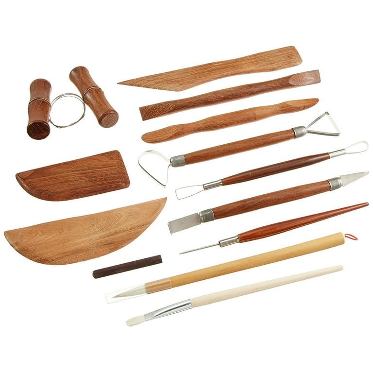 Pottery Tools Clay Detailing Set Include : 2 Clay Needle ,3 Pcs Pottery Ribs.