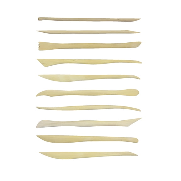 Jack Richeson Double Ended Mini Modeling Tool Set, 6 in, Wood, Set of 10