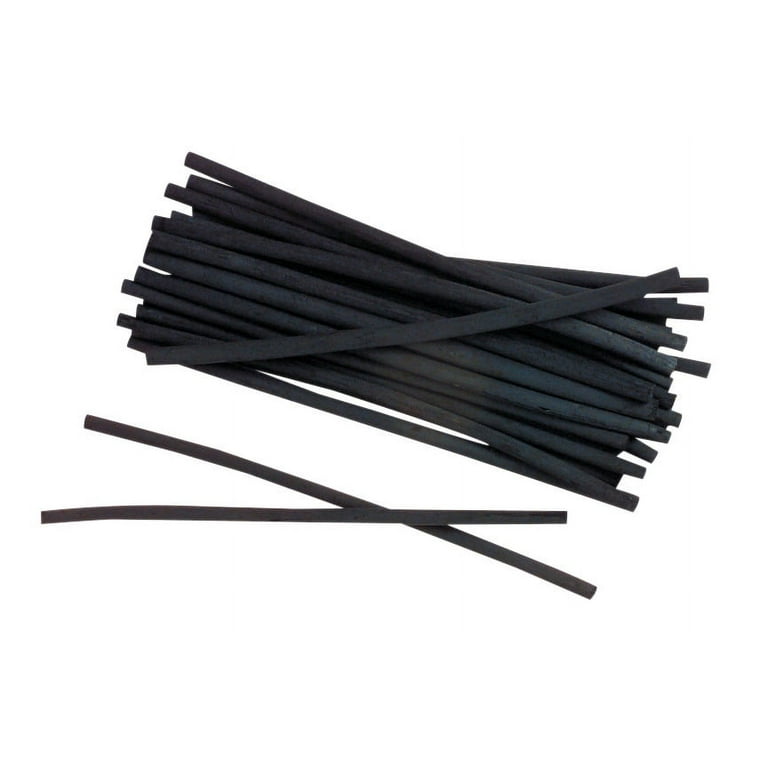 Jack Richeson Extra Soft Thin Vine Charcoal Sticks Black Pack of 25