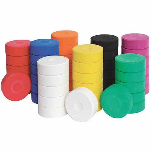 Sax Non-Toxic Giant Tempera Paint Cakes - 2 1/4 x 3/4 inch- Set of 6 - Red