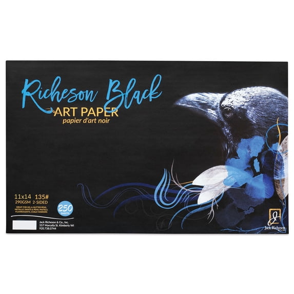 Richeson Black Art Paper Bulk Pack - 11" x 14", 250 Sheets