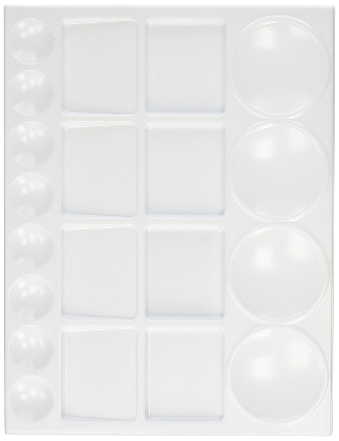 Painting Tray 3 Pieces White 10 Wells Plastic Paint Palettes, Washable  Thumb Hole Painting Tray for Acrylic Oil Craft, DIY Art