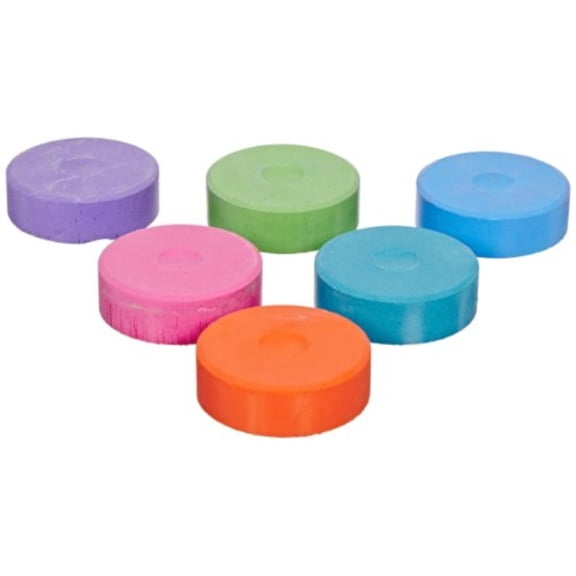 Sax Giant Tempera Cakes - Six Color Set - Secondary Colors - Refill Set (Without Plastic Tray)