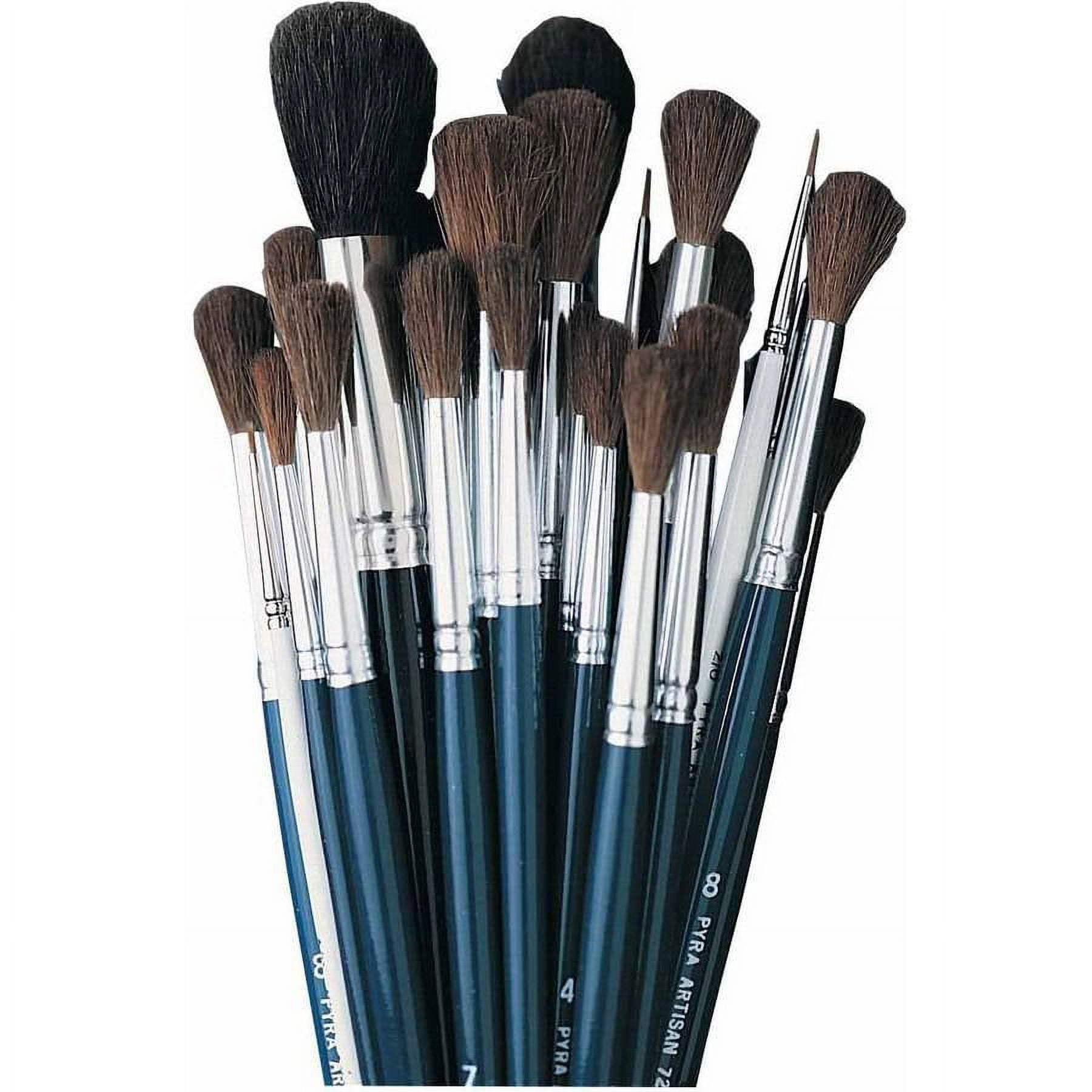 Jack Richeson Spotter Camel Hair Watercolor Paint Brush, Pack of 36