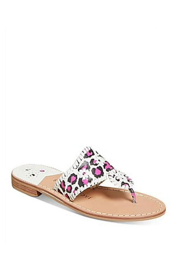 Women's Jacks Leopard Print Stacked-Heel Sandals