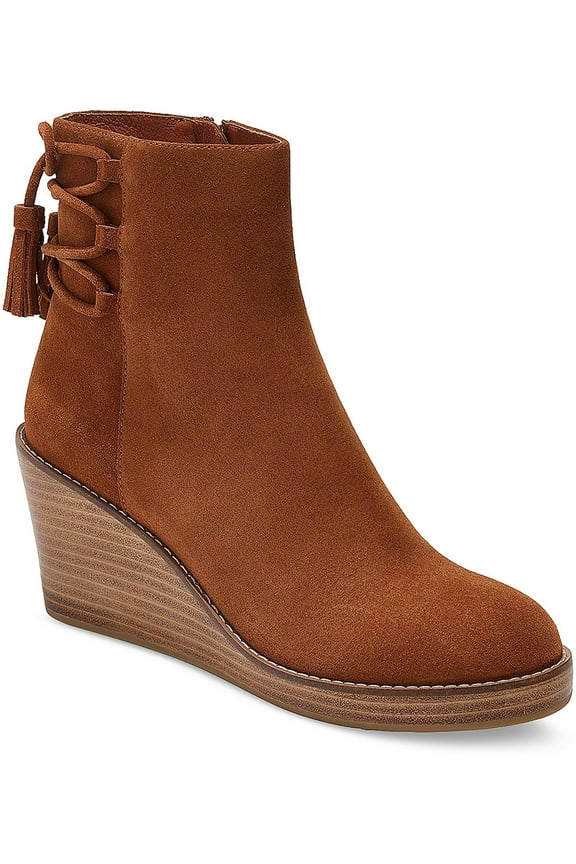 Womens Banbury Wedge Bootie Leather Strappy Wedge Boots