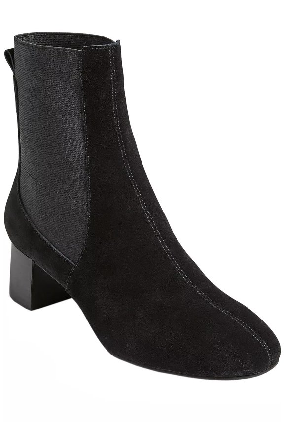 Womens Brianna Suede Leather Booties 5 M Black - NIB $168
