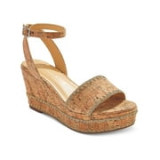 Jack Rogers Womens Flagler Stitch Cork Metallic Wedge Sandals