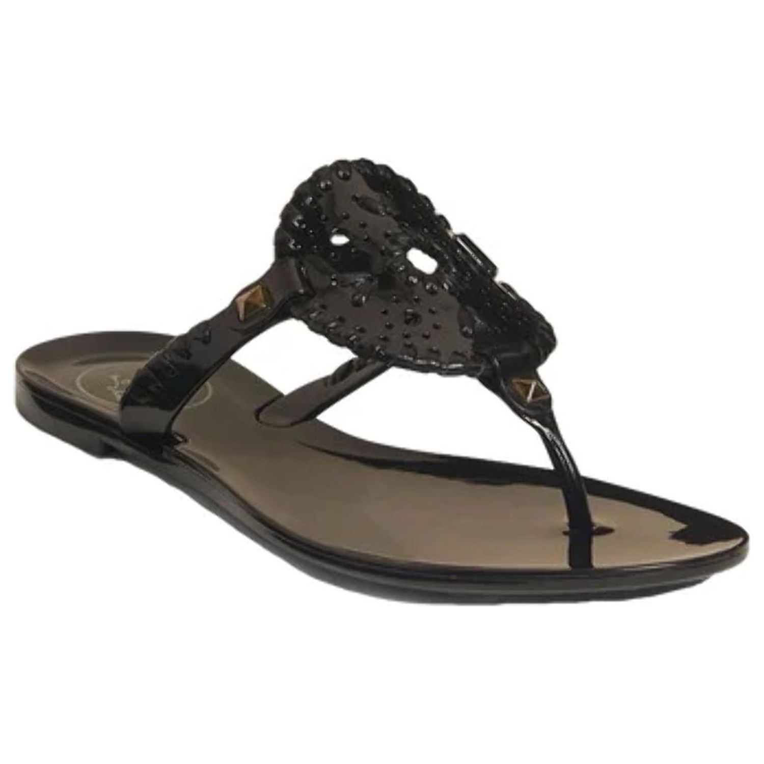 Jack Rogers Womens Georgica Jelly Embellished Thong Sandals Walmart