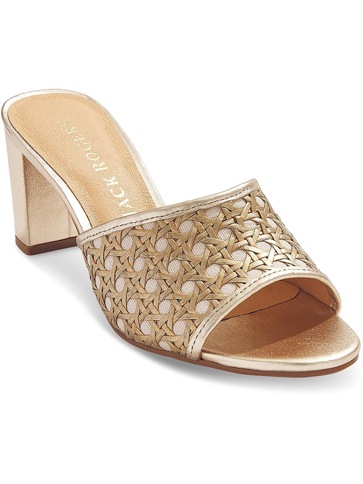Jack Rogers Womens Merrain Caning Slip On Slide Heels