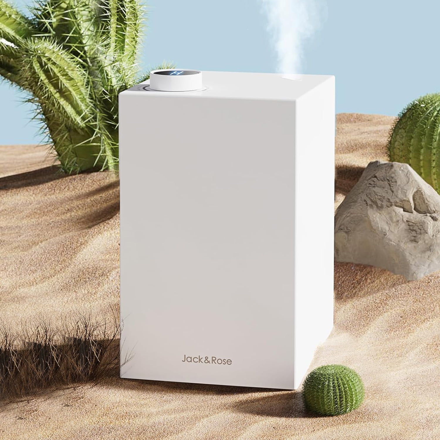 Jack & Rose Stainless Steel Humidifier Large Room, 2.5L Cool Mist