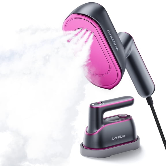 Jack & Rose Travel Steamer Iron for Clothes,1200w Iron Steamer, Portable Handheld Travel Size Steamer iron,8S Fast Heat-Up, Large Ceramic Heat Panel - Purple