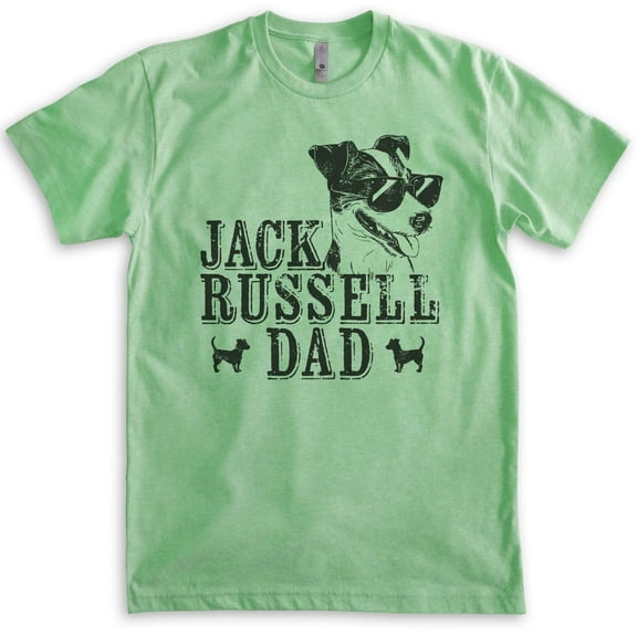 Jack Russell Dad, Unisex Men's Shirt, Jack Russell Terrier, Jack Russell Owner, Funny Dog Dad Gift, Heather Apple Green, Large