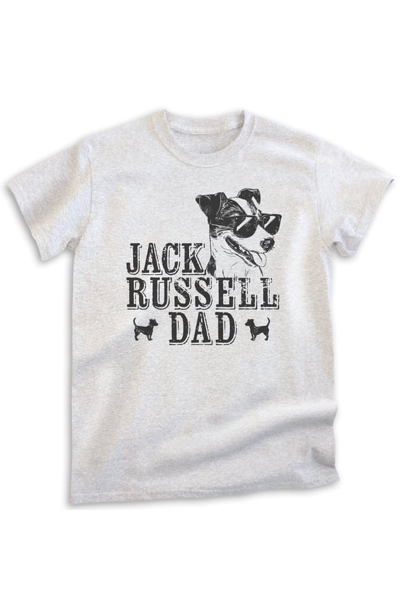 Jack Russell Dad, Unisex Men's Shirt, Jack Russell Terrier, Jack Russell Owner, Funny Dog Dad Gift, Heather Ash, Small