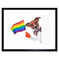 thumbnail image 1 of Jack Russell Gay Pride Art Print Framed Poster Wall Decor 9x7 inch, 1 of 5
