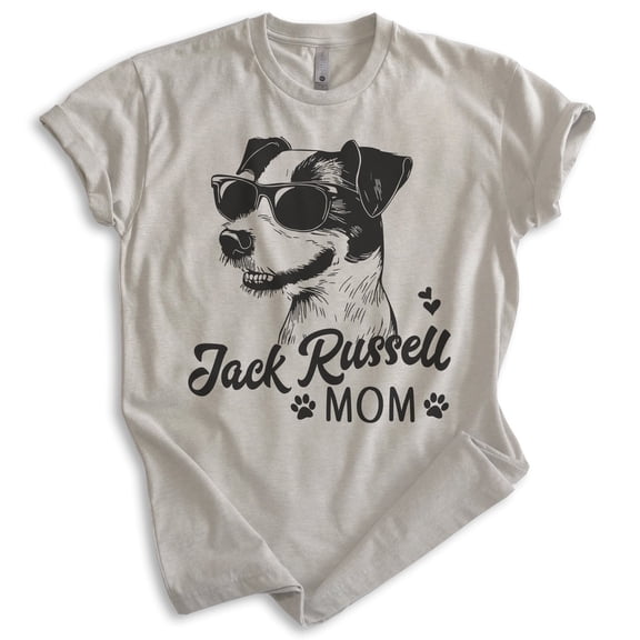 Jack Russell Mom, Unisex Women's Shirt, Jack Russell Terrier, Jack Russell Owner, Funny Dog Mom Gift, Light Silk Gray, XX-Large