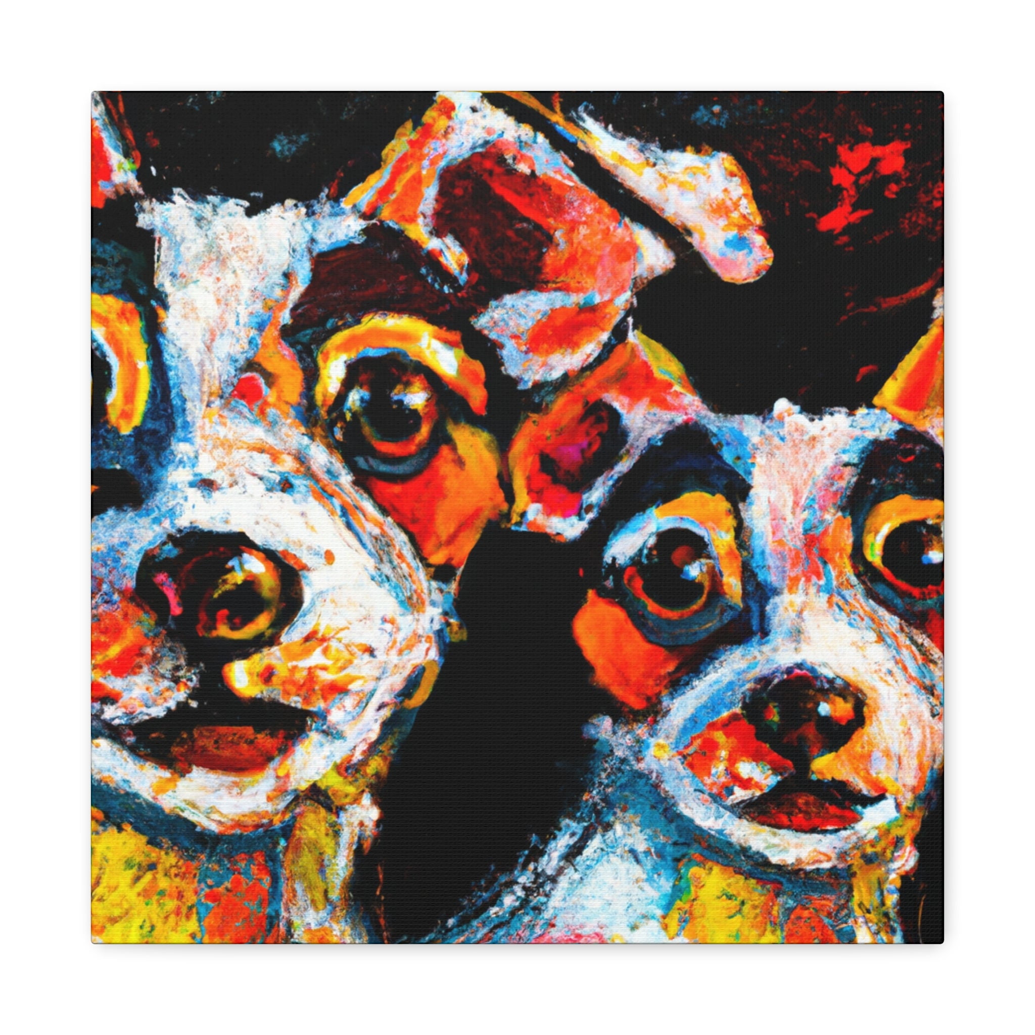 "Jack Russell Portrait Painting" Canvas