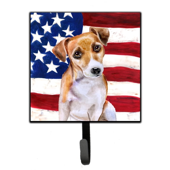 Jack Russell Terrier 2 Patriotic Leash or Key Holder