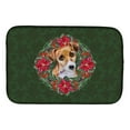 thumbnail image 1 of Jack Russell Terrier 2 Poinsetta Wreath Dish Drying Mat, 1 of 7