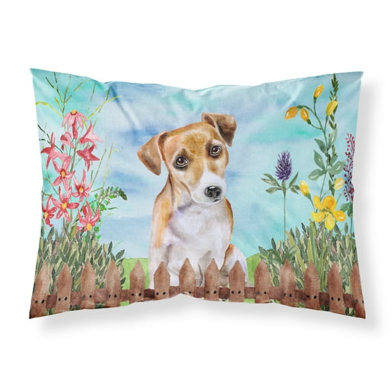 Jack Russell Terrier 2 Spring Fabric Standard Pillowcase