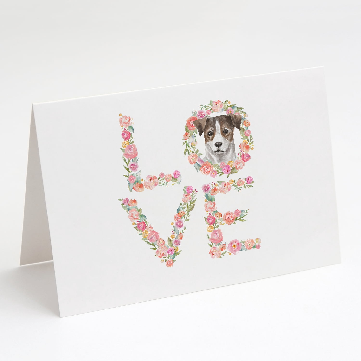 Jack Russell Terrier #9 LOVE Greeting Cards and Envelopes Pack of 8 7 in x 5 in