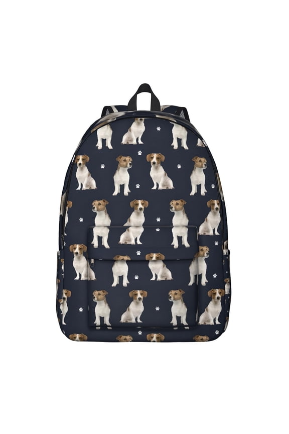 Jack Russell Terrier Backpack for School,Cute School Bag,Schoolbag with Adjustable Shoulder Straps & Padded Back,15.7"x11.8"x5.5"