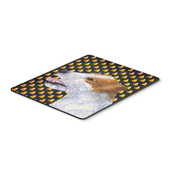 "Jack Russell Terrier Candy Corn Halloween Portrait Mouse Pad Hot Pad or Trivet"