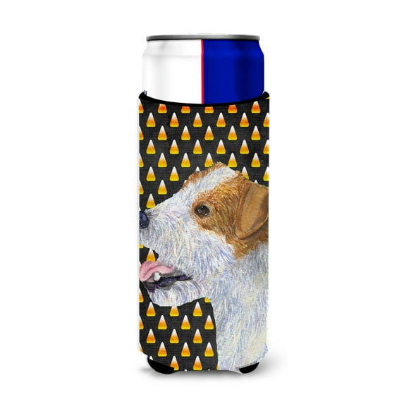 Jack Russell Terrier Candy Corn Halloween Portrait Ultra Hugger for slim cans