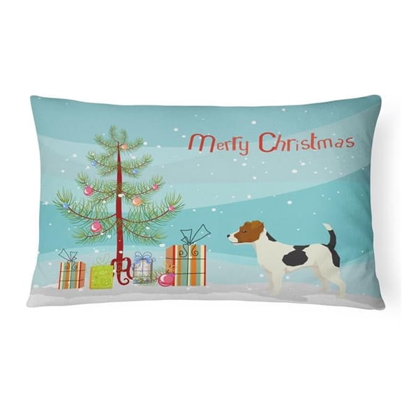Jack Russell Terrier Christmas Tree Canvas Fabric Decorative Pillow