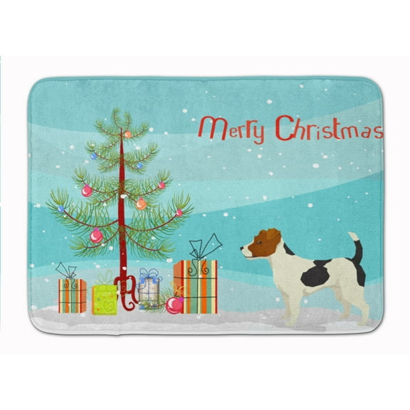 Jack Russell Terrier Christmas Tree Machine Washable Memory Foam Mat