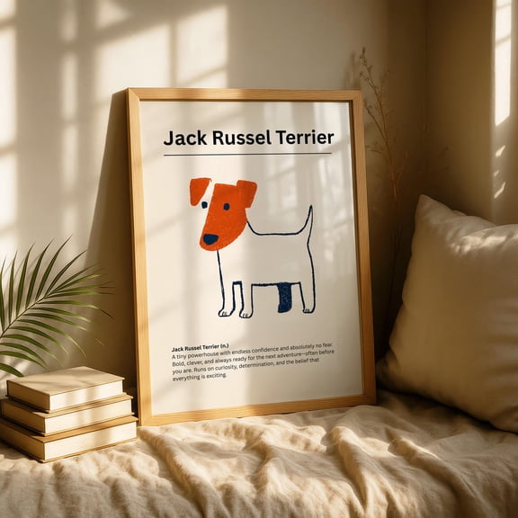 Jack Russell Terrier Definition Wall Art Home Decor