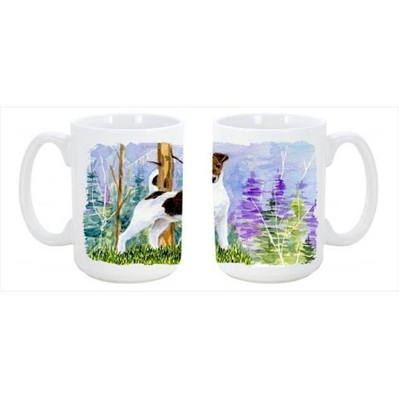 Jack Russell Terrier Dishwasher Safe Microwavable Ceramic Coffee Mug 15 oz.
