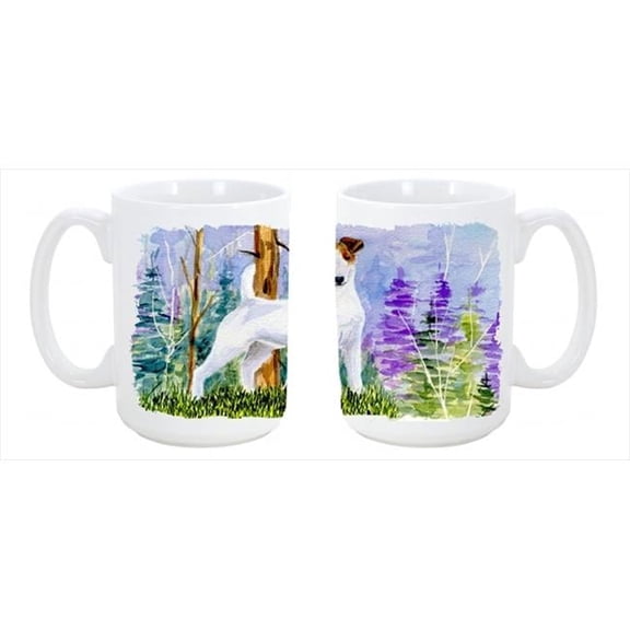 Jack Russell Terrier Dishwasher Safe Microwavable Ceramic Coffee Mug 15 oz.
