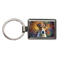 thumbnail image 1 of Jack Russell Terrier Dog Abstract Art Metal Rectangle Keychain, 1 of 7