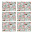 thumbnail image 1 of Jack Russell Terrier Dog and Flower Summer Placemats Table Placemats Set Of 6-Linen Kitchen Washable Placemats Table Mats 11.8"x17.7"Non-Slip Heat Resistant, 1 of 5