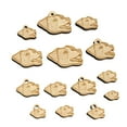 thumbnail image 1 of Jack Russell Terrier Dog Head Wood Mini Charms Shapes DIY Craft Jewelry - With Hole - 12mm (26pcs), 1 of 7