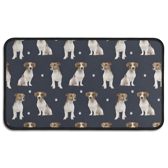 Jack Russell Terrier Door Rugs,Washable Non Slip Door Mats Indoor,Decorative Door Mats,Entry Mat Indoor for Entrance,Bedroom,Kitchen,Bathroom,30"x17"