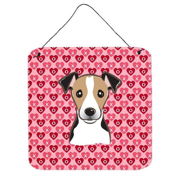 Jack Russell Terrier Hearts Wall or Door Hanging Prints