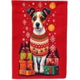 thumbnail image 1 of Jack Russell Terrier Holiday Christmas House Flag, 1 of 7
