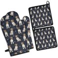 thumbnail image 1 of Jack Russell Terrier Kitchen Oven Mitt and Pot Holder Sets 2 Pcs for Baking, Cooking and Grilling, Heat Resistant Up To 392 °F, 1 of 7