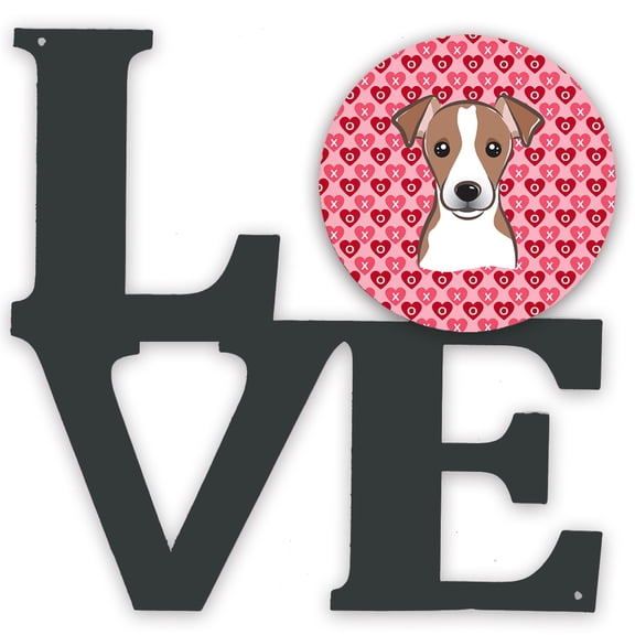 Jack Russell Terrier Metal Wall Artwork LOVE
