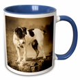 thumbnail image 1 of 3drose, Jack Russell Terrier (sepia Aged), 15oz Two-tone Blue Mug, 1 of 6