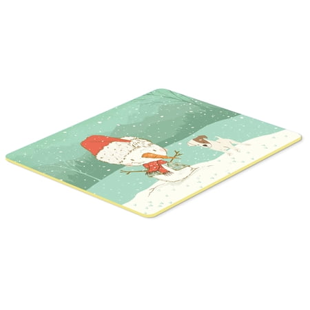 Jack Russell Terrier Snowman Christmas Kitchen or Bath Mat 20x30